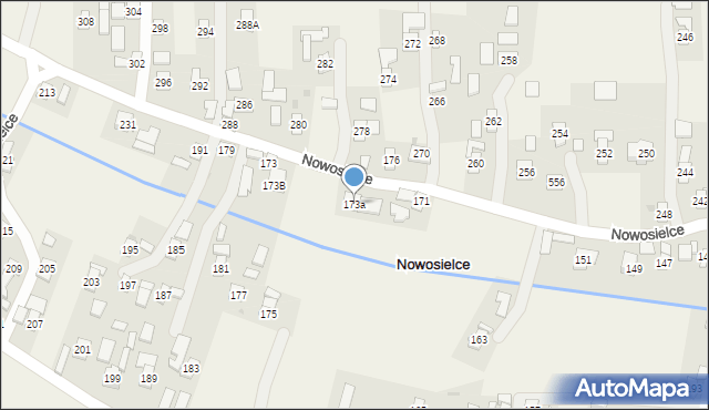 Nowosielce, Nowosielce, 173a, mapa Nowosielce