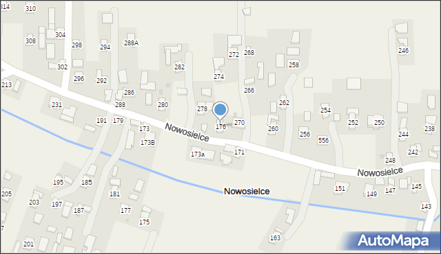 Nowosielce, Nowosielce, 176, mapa Nowosielce