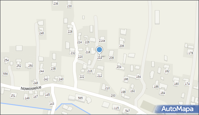 Nowosielce, Nowosielce, 214, mapa Nowosielce