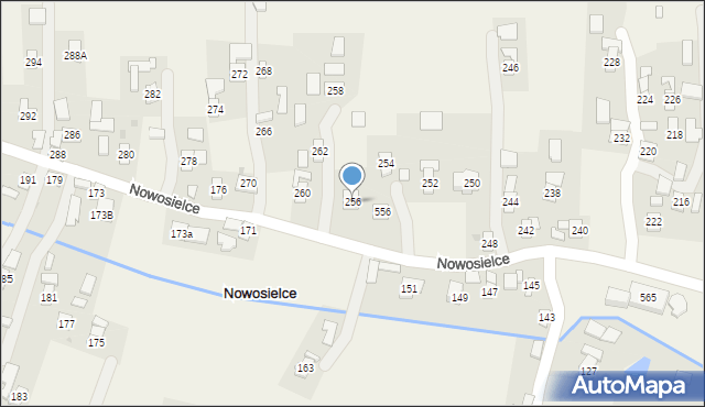 Nowosielce, Nowosielce, 256, mapa Nowosielce