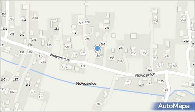 Nowosielce, Nowosielce, 260, mapa Nowosielce