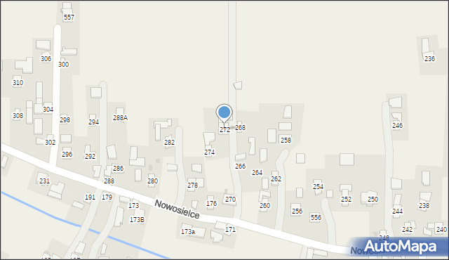Nowosielce, Nowosielce, 272, mapa Nowosielce