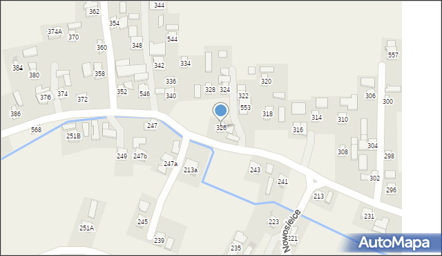 Nowosielce, Nowosielce, 326, mapa Nowosielce