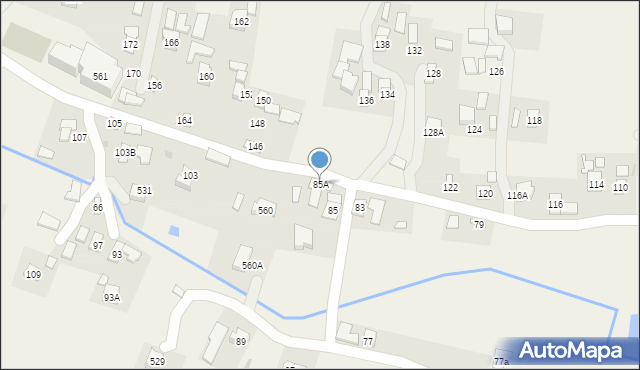 Nowosielce, Nowosielce, 85A, mapa Nowosielce