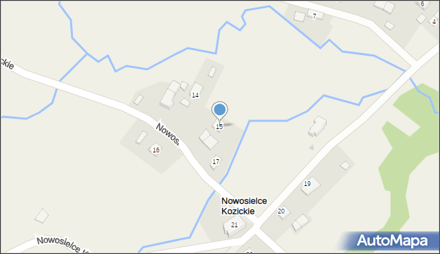 Nowosielce Kozickie, Nowosielce Kozickie, 15, mapa Nowosielce Kozickie