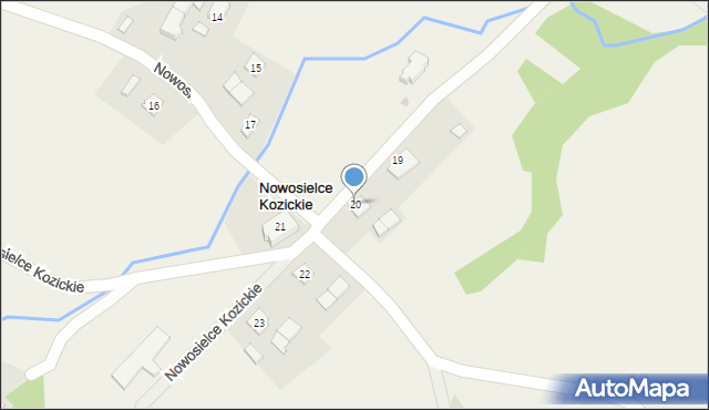 Nowosielce Kozickie, Nowosielce Kozickie, 20, mapa Nowosielce Kozickie