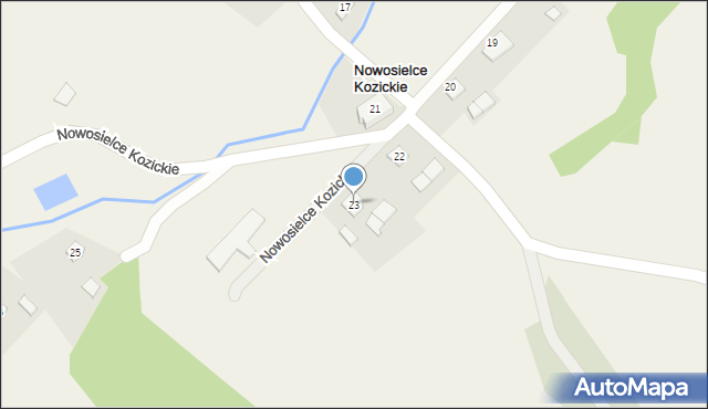 Nowosielce Kozickie, Nowosielce Kozickie, 23, mapa Nowosielce Kozickie