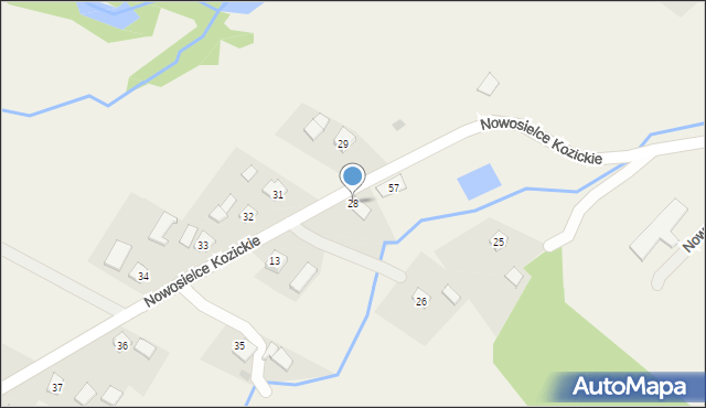 Nowosielce Kozickie, Nowosielce Kozickie, 28, mapa Nowosielce Kozickie