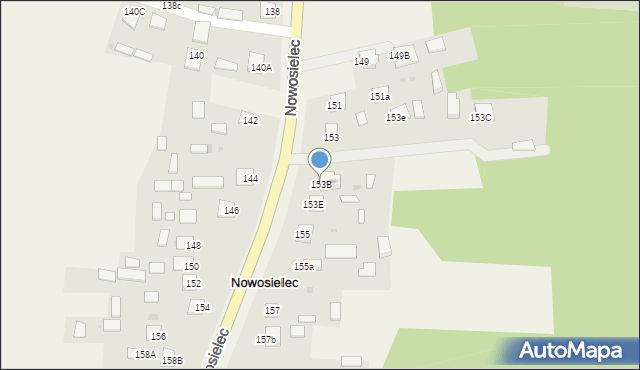 Nowosielec, Nowosielec, 153B, mapa Nowosielec