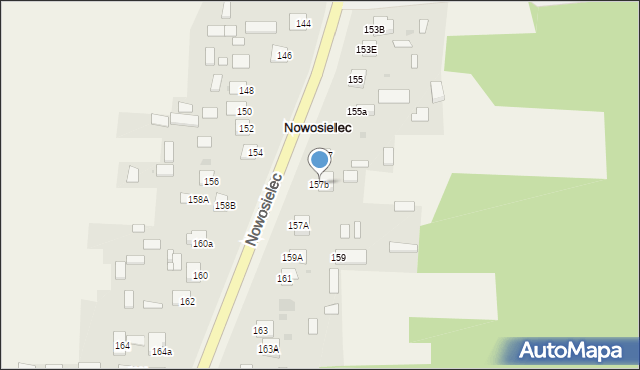 Nowosielec, Nowosielec, 157b, mapa Nowosielec