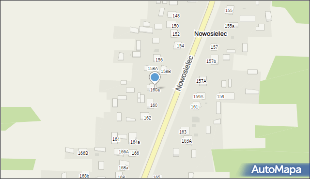 Nowosielec, Nowosielec, 160a, mapa Nowosielec