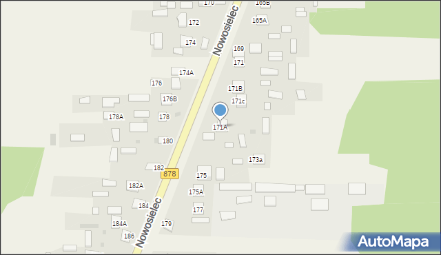 Nowosielec, Nowosielec, 171A, mapa Nowosielec