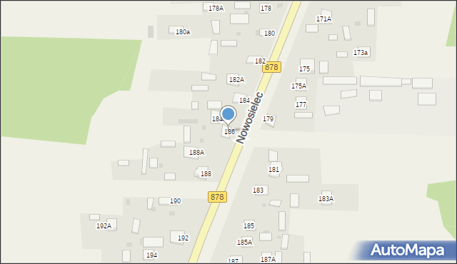 Nowosielec, Nowosielec, 186, mapa Nowosielec
