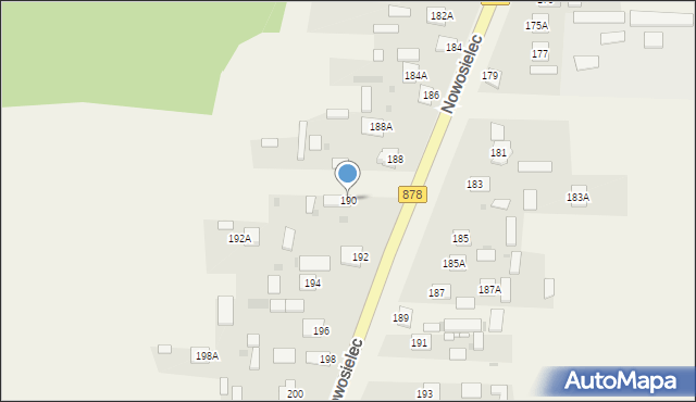 Nowosielec, Nowosielec, 190, mapa Nowosielec
