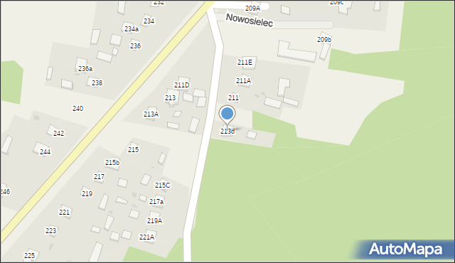 Nowosielec, Nowosielec, 213d, mapa Nowosielec