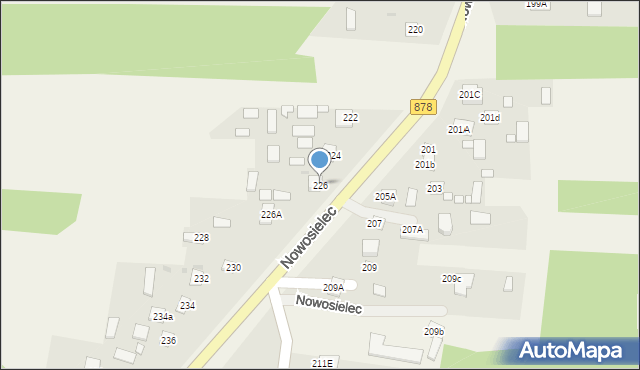 Nowosielec, Nowosielec, 226, mapa Nowosielec