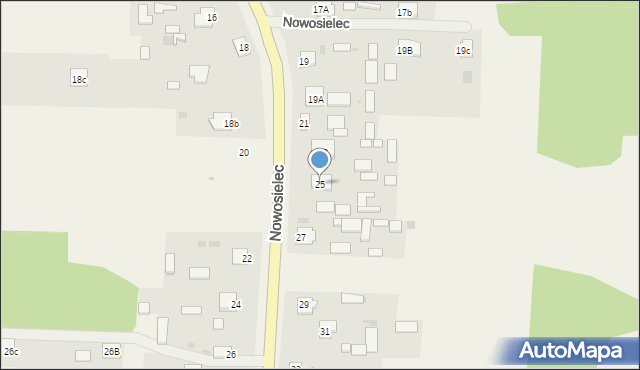 Nowosielec, Nowosielec, 25, mapa Nowosielec