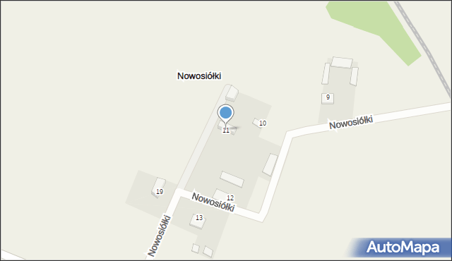 Nowosiółki, Nowosiółki, 11, mapa Nowosiółki