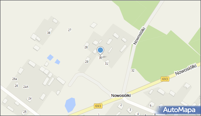 Nowosiółki, Nowosiółki, 30, mapa Nowosiółki