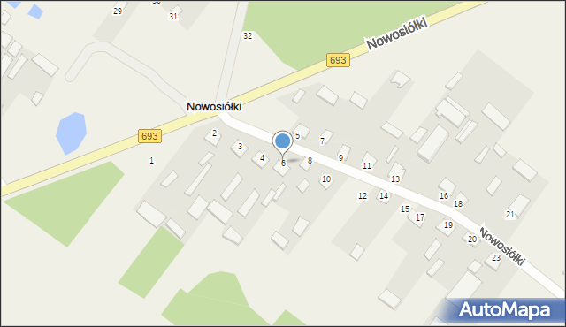 Nowosiółki, Nowosiółki, 6, mapa Nowosiółki