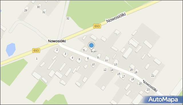 Nowosiółki, Nowosiółki, 7, mapa Nowosiółki