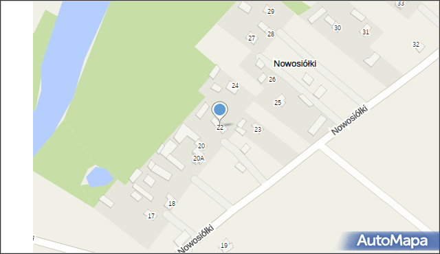 Nowosiółki, Nowosiółki, 22, mapa Nowosiółki