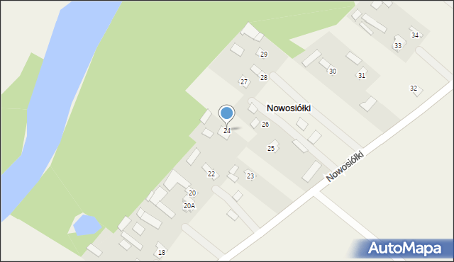 Nowosiółki, Nowosiółki, 24, mapa Nowosiółki