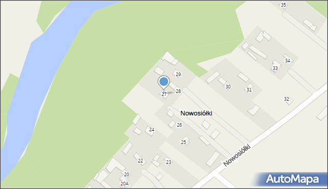 Nowosiółki, Nowosiółki, 27, mapa Nowosiółki