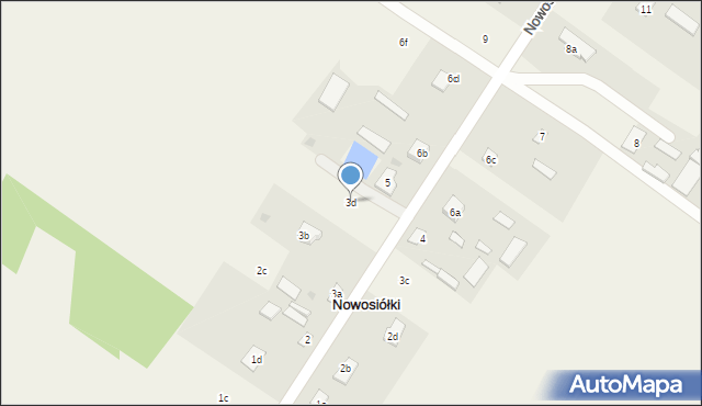 Nowosiółki, Nowosiółki, 3d, mapa Nowosiółki