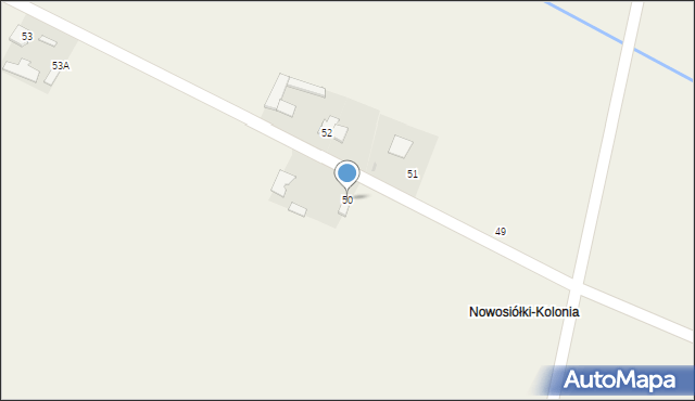 Nowosiółki, Nowosiółki, 50, mapa Nowosiółki