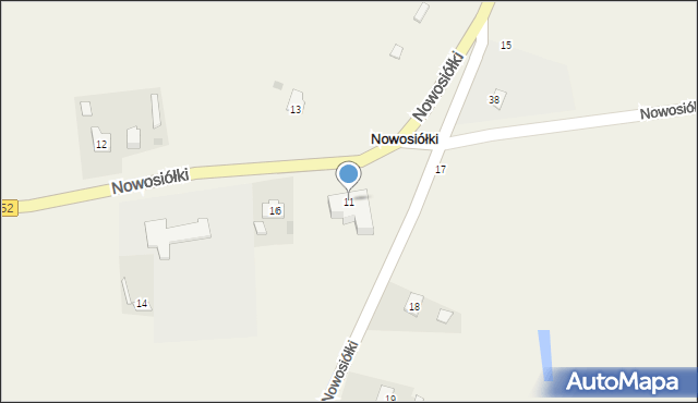 Nowosiółki, Nowosiółki, 11, mapa Nowosiółki