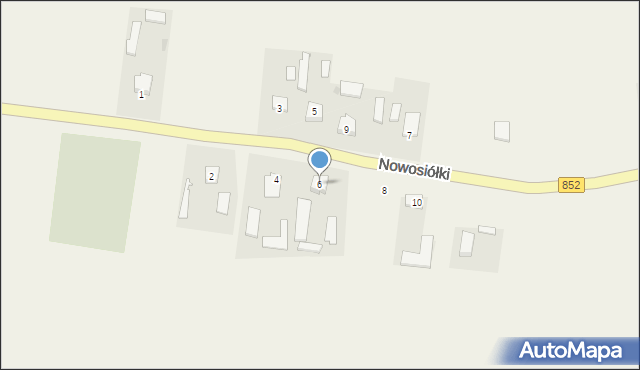 Nowosiółki, Nowosiółki, 6, mapa Nowosiółki