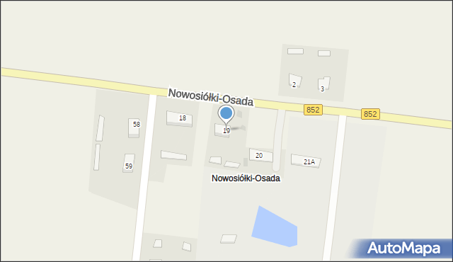 Nowosiółki, Nowosiółki-Osada, 19, mapa Nowosiółki