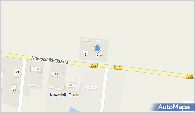 Nowosiółki, Nowosiółki-Osada, 3, mapa Nowosiółki