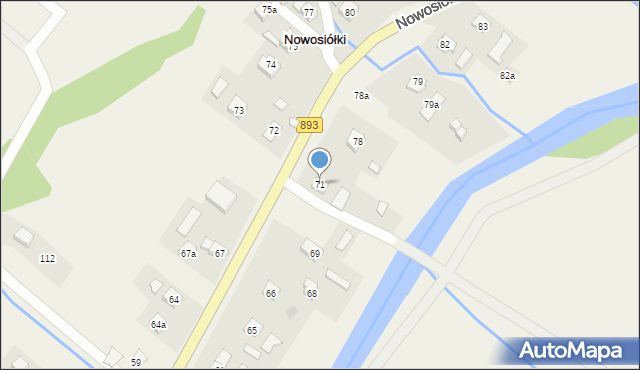 Nowosiółki, Nowosiółki, 71, mapa Nowosiółki