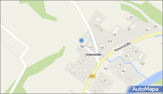 Nowosiółki, Nowosiółki, 75a, mapa Nowosiółki