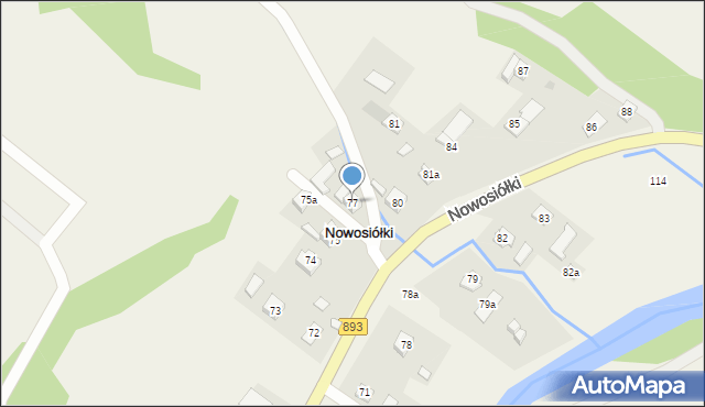 Nowosiółki, Nowosiółki, 77, mapa Nowosiółki