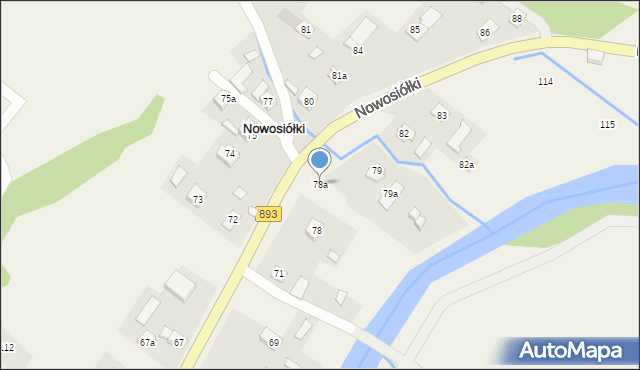 Nowosiółki, Nowosiółki, 78a, mapa Nowosiółki