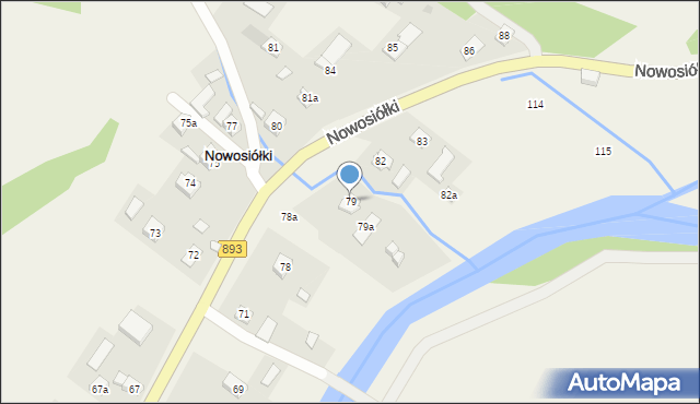 Nowosiółki, Nowosiółki, 79, mapa Nowosiółki