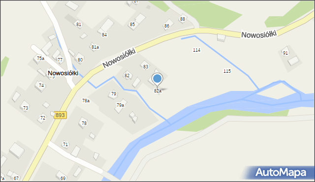 Nowosiółki, Nowosiółki, 82a, mapa Nowosiółki