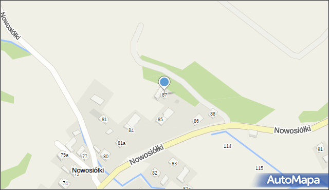 Nowosiółki, Nowosiółki, 87, mapa Nowosiółki