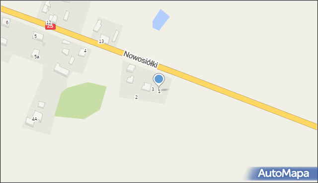 Nowosiółki, Nowosiółki, 1, mapa Nowosiółki