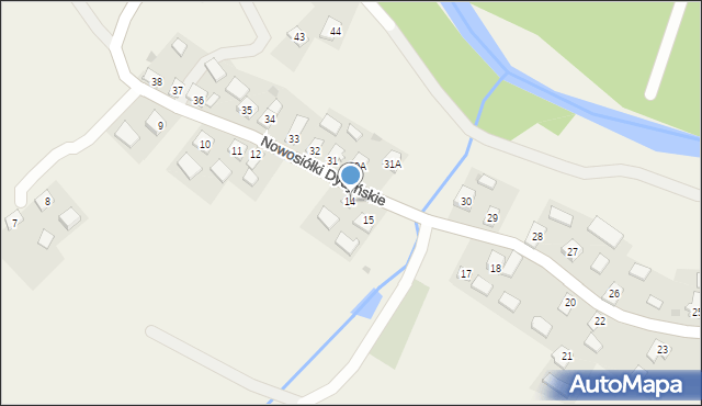 Nowosiółki Dydyńskie, Nowosiółki Dydyńskie, 14, mapa Nowosiółki Dydyńskie