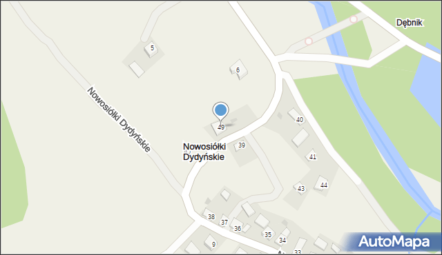 Nowosiółki Dydyńskie, Nowosiółki Dydyńskie, 49, mapa Nowosiółki Dydyńskie