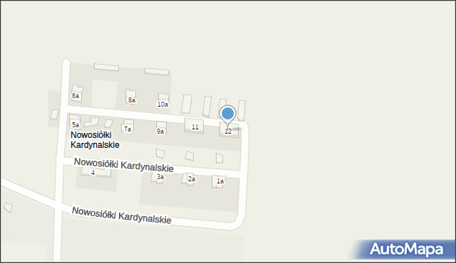 Nowosiółki Kardynalskie, Nowosiółki Kardynalskie, 12, mapa Nowosiółki Kardynalskie