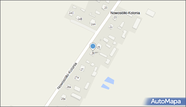 Nowosiółki-Kolonia, Nowosiółki-Kolonia, 26, mapa Nowosiółki-Kolonia