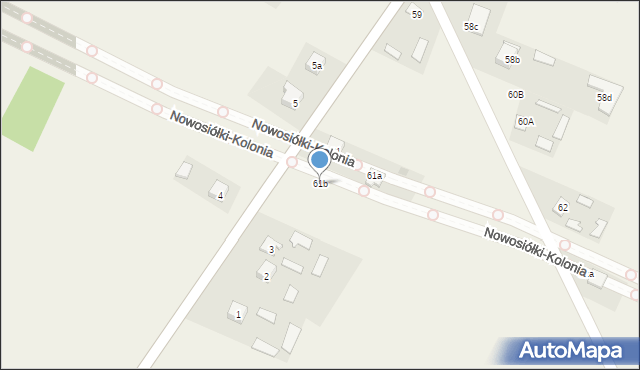 Nowosiółki-Kolonia, Nowosiółki-Kolonia, 61b, mapa Nowosiółki-Kolonia