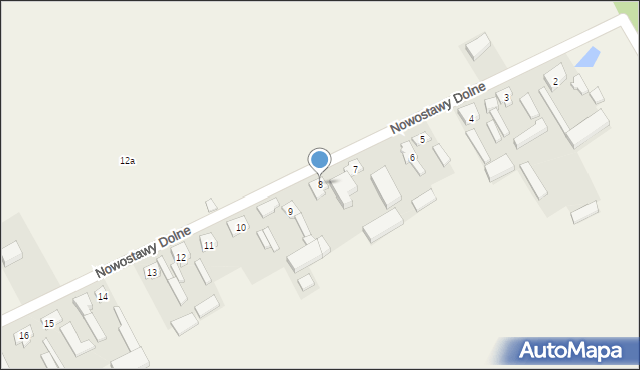 Nowostawy Dolne, Nowostawy Dolne, 8, mapa Nowostawy Dolne
