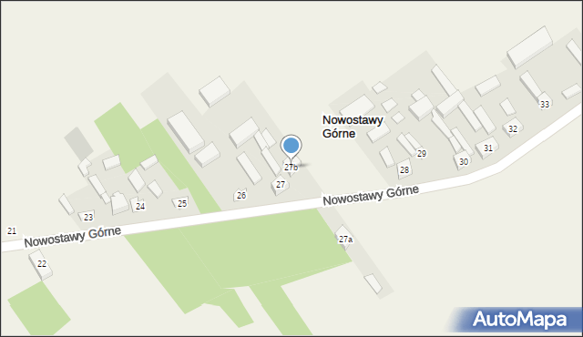 Nowostawy Górne, Nowostawy Górne, 27b, mapa Nowostawy Górne