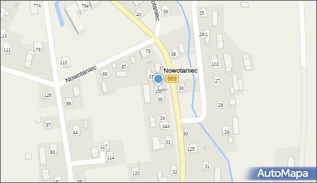 Nowotaniec, Nowotaniec, 100, mapa Nowotaniec
